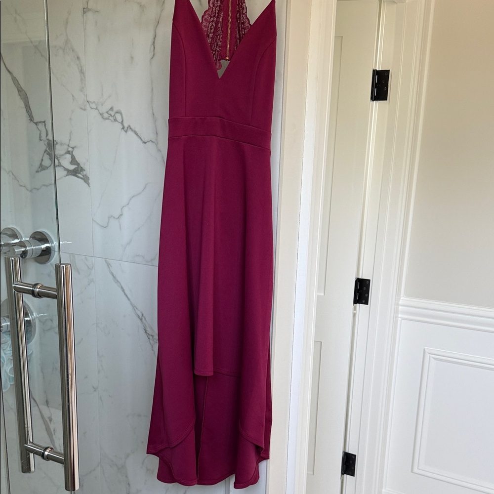 bebe Deep Pink High Low Dress